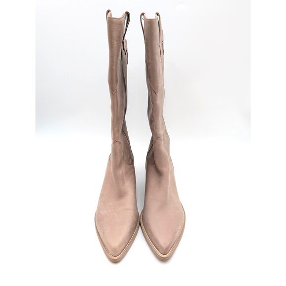 Marc Fisher Hilaria Pointed Toe Western Boots Women's Taupe Size US7.5M EU38 - Picture 2 of 13